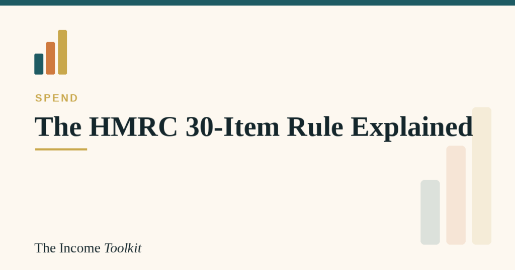 The HMRC 30-item rule explained for eBay and Vinted sellers - The Income Toolkit