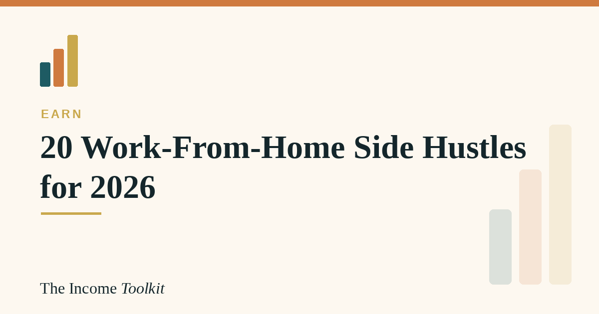20 work-from-home side hustles for 2026 - The Income Toolkit